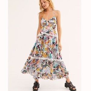 Free People Multicolor Floral Midi Dress